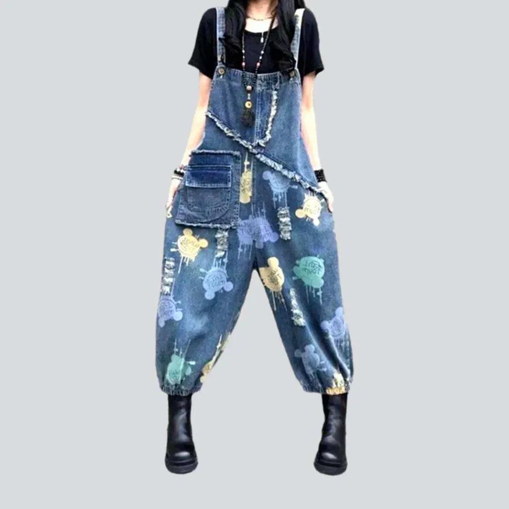 Vintage denim dungaree for ladies