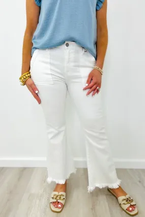 White Cargo Flare Bottom Jean *Final Sale*