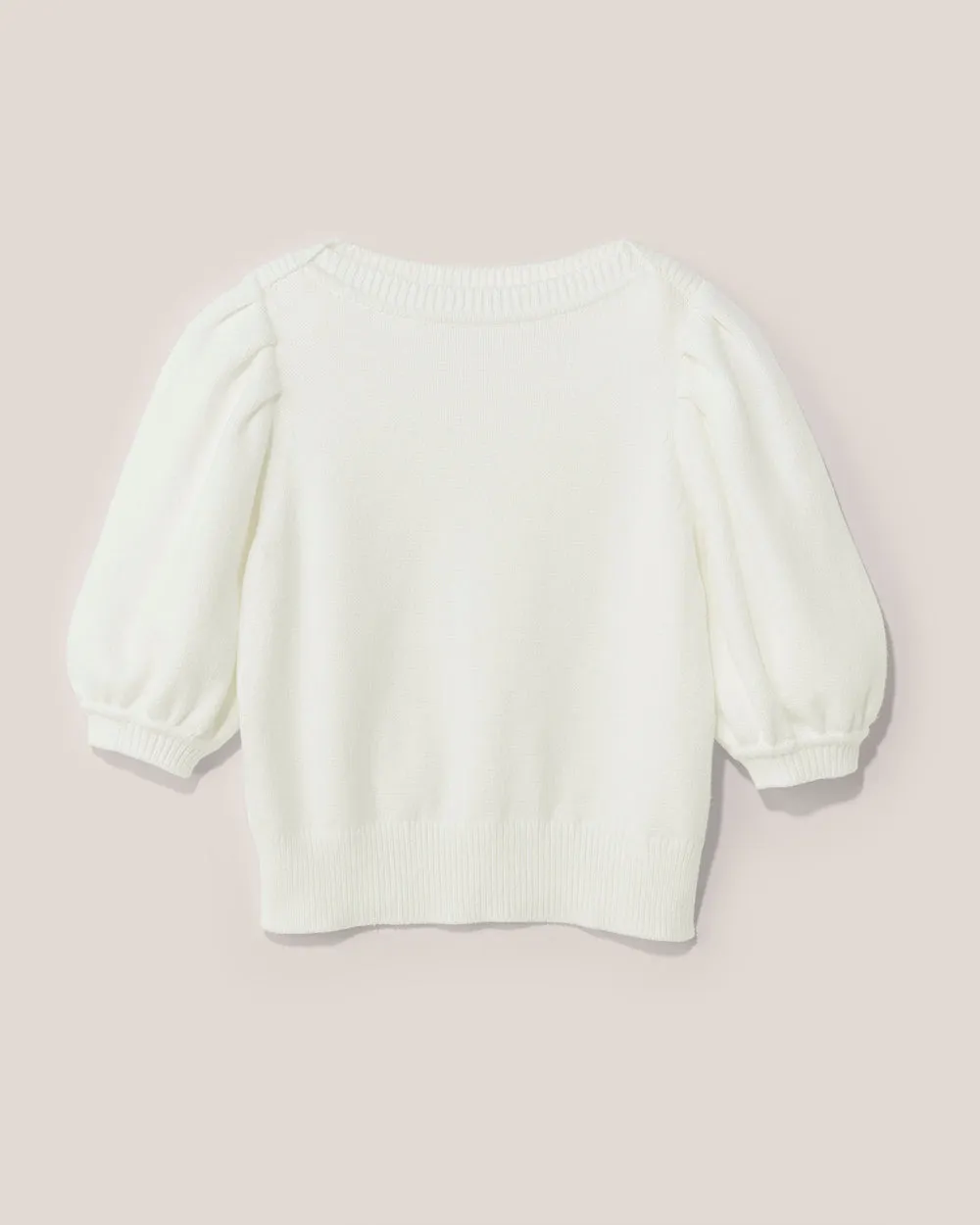 White Margaret Knit Top