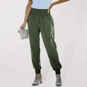 Women’s Solid Color Pocket Relaxed Cargo Pants