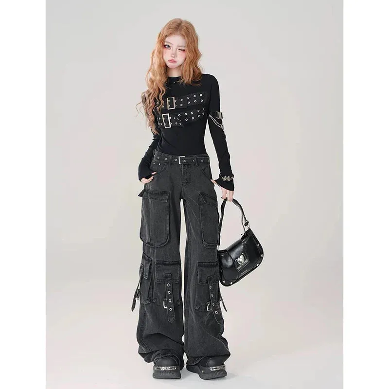 Y2K Cargo Halloween Japanese Pants