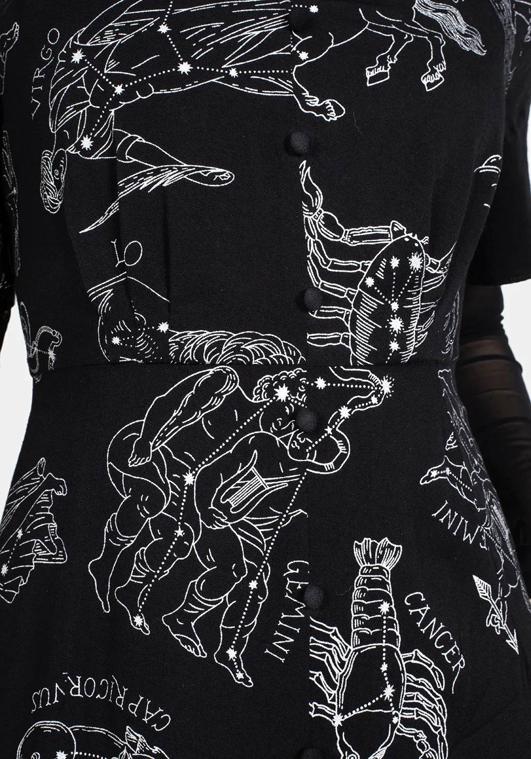 Zodiac Short Sleeve Midi Dress